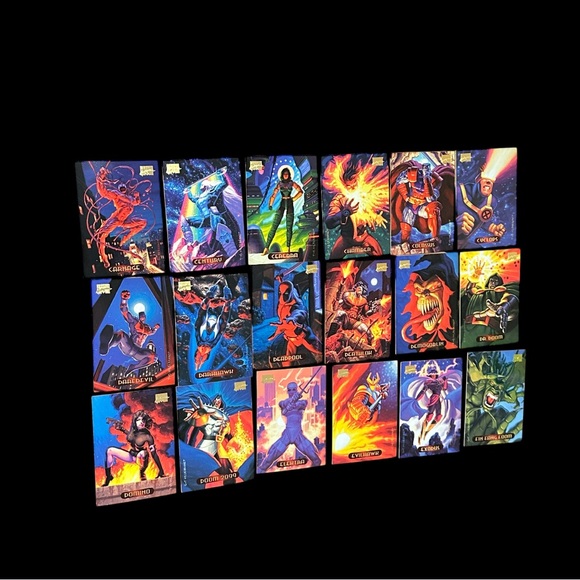 Vintage 1994 Marvel Masterpieces Trading Cards 1-140 Full Set - Picture 2 of 8